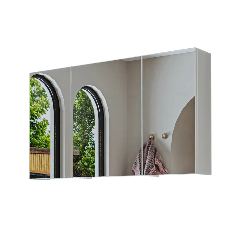 Roomart Badmöbel-Set GUSTO 105 cm, 4-teilig mit Keramik-Waschbecken und Spiegelschrank in 2 Farben