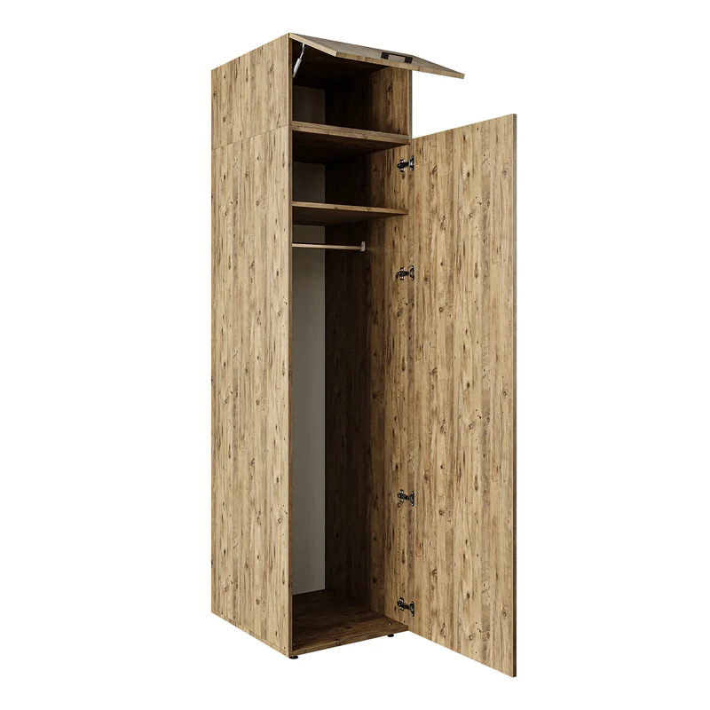 Roomart Hochschrank 60 cm für Waschküche, 205 cm hoch, Soft-Close, in 3 Farben