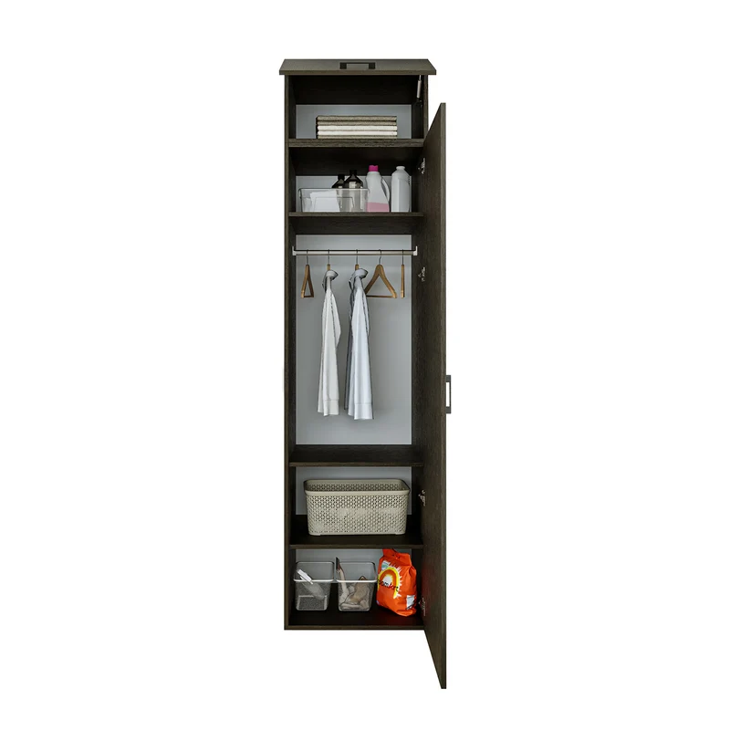 Roomart Hochschrank 60 cm für Waschküche, 205 cm hoch, Soft-Close, in 3 Farben