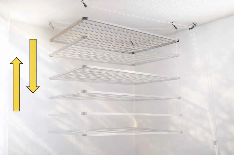 DRY-SMART LIFT | Wäschetrockner für die Decke mit 8 robusten Alustangen