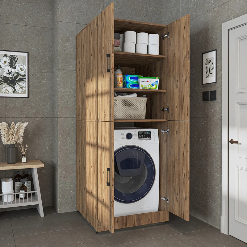 Roomart Waschmaschinenschrank DORA-II, 70 cm, für Waschmaschine und Trockner, in 5 Farben
