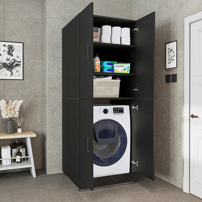 Roomart Waschmaschinenschrank DORA-II, 70 cm, für Waschmaschine und Trockner, in 5 Farben