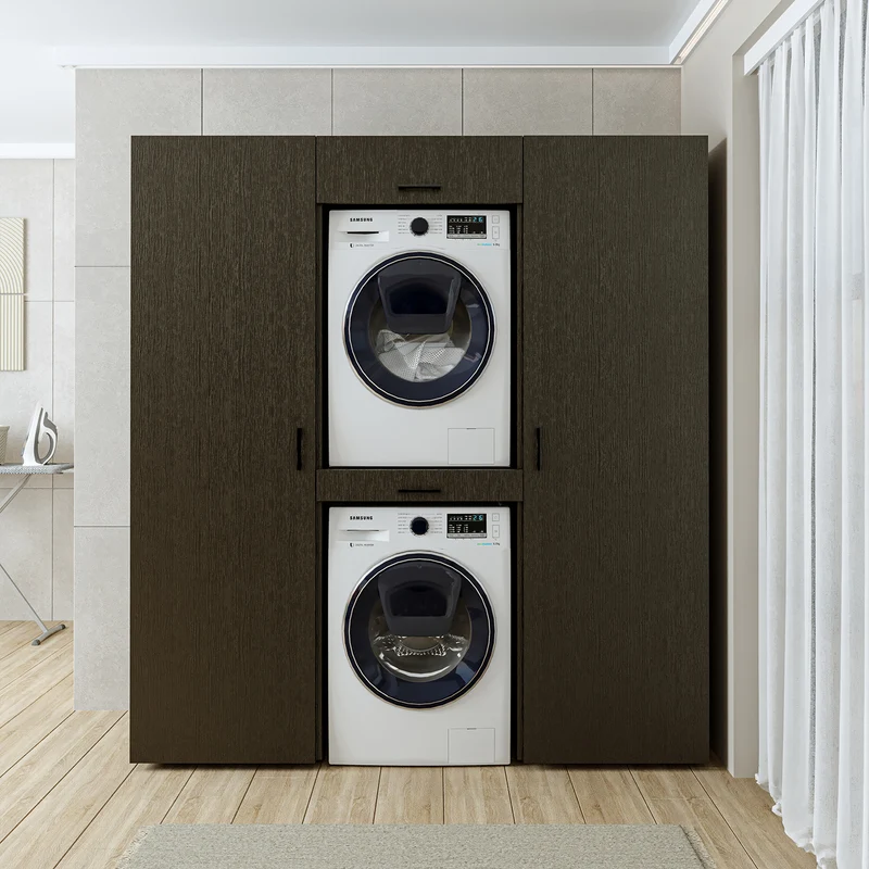 Roomart Waschmaschinenschrank DUO-I, 187 cm, Schrankwand mit zwei Hochschränken, in 3 Farben