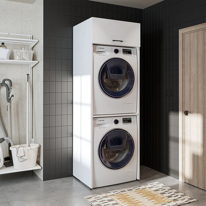 Roomart Waschmaschinenschrank DUO-II, 67 cm, Überbauschrank für Waschmaschine und Trockner, in 2 Farben