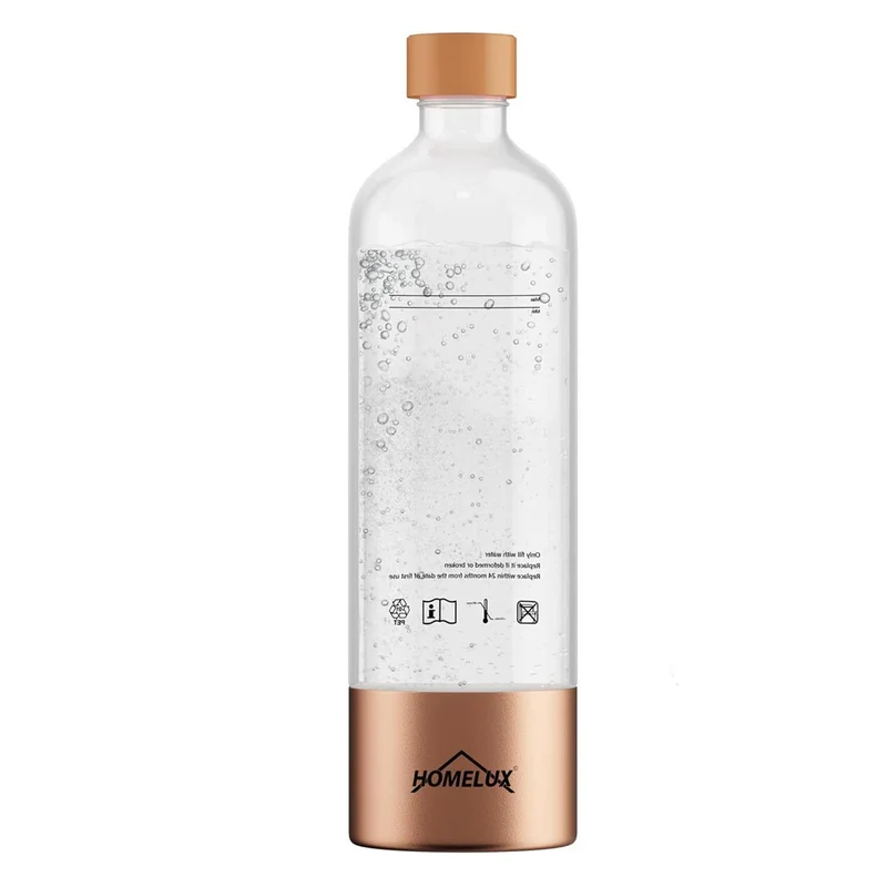 HOMELUX Sprudelwasser-Macher in Weiß, mit / ohne 1L PET-Flasche 316 Edelstahl-Behälter