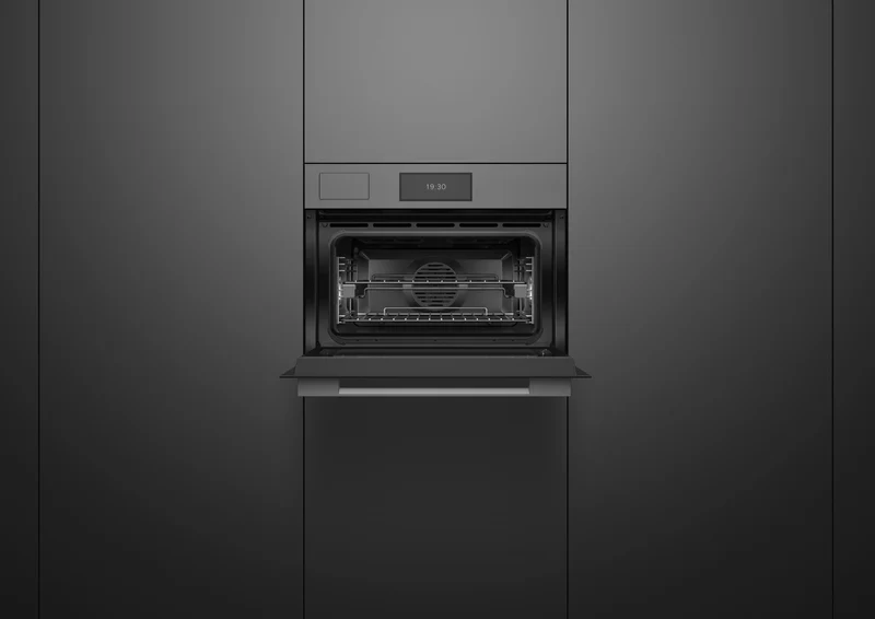 Fisher & Paykel 60cm Series 9, Minimal Compact Combi-Steam Oven, Grey Glass