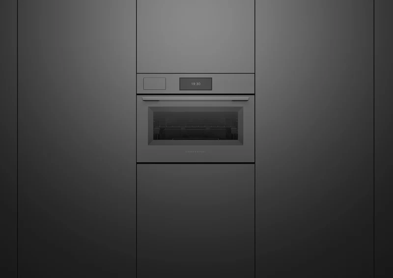 Fisher & Paykel 60cm Series 9, Minimal Compact Combi-Steam Oven, Grey Glass