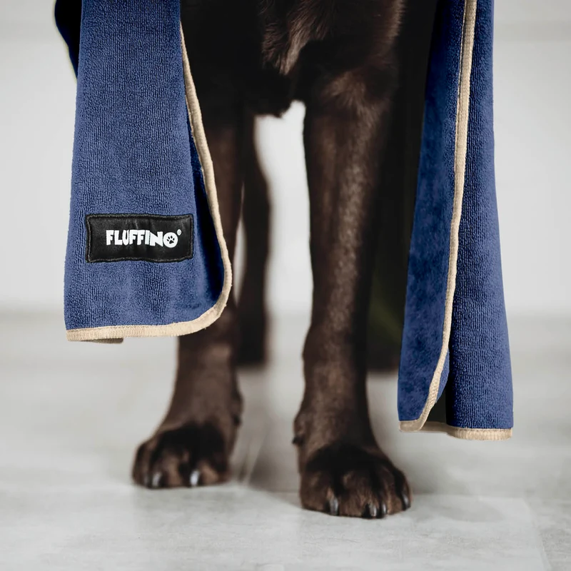Hundehandtuch Mikrofaser – 4er-Pack - Beige & Blau