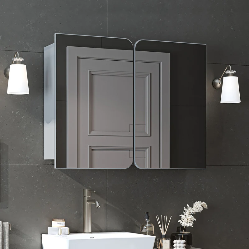 Roomart 3-teiliges Badmöbel-Set LYCIA, 49 cm, Waschtisch mit Spiegelschrank, in 4 Farben