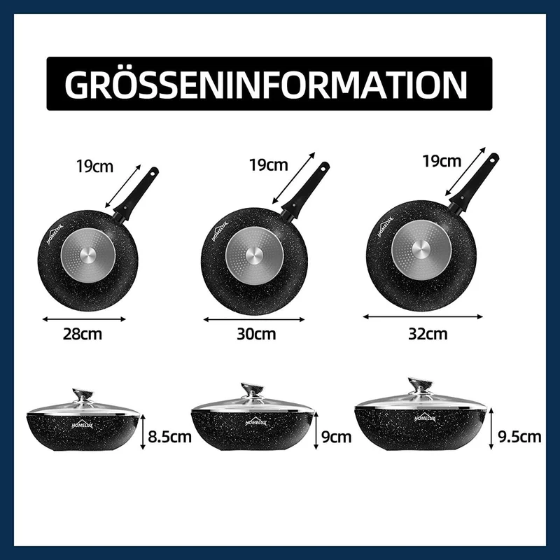 Wok Pfanne Wokpfanne Mit Deckel Abnehmbar induktion