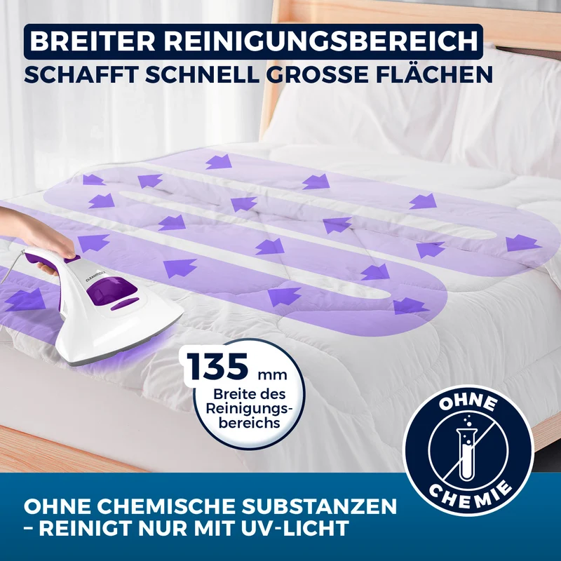 Milbensauger Vibration - Weiß/Lila
