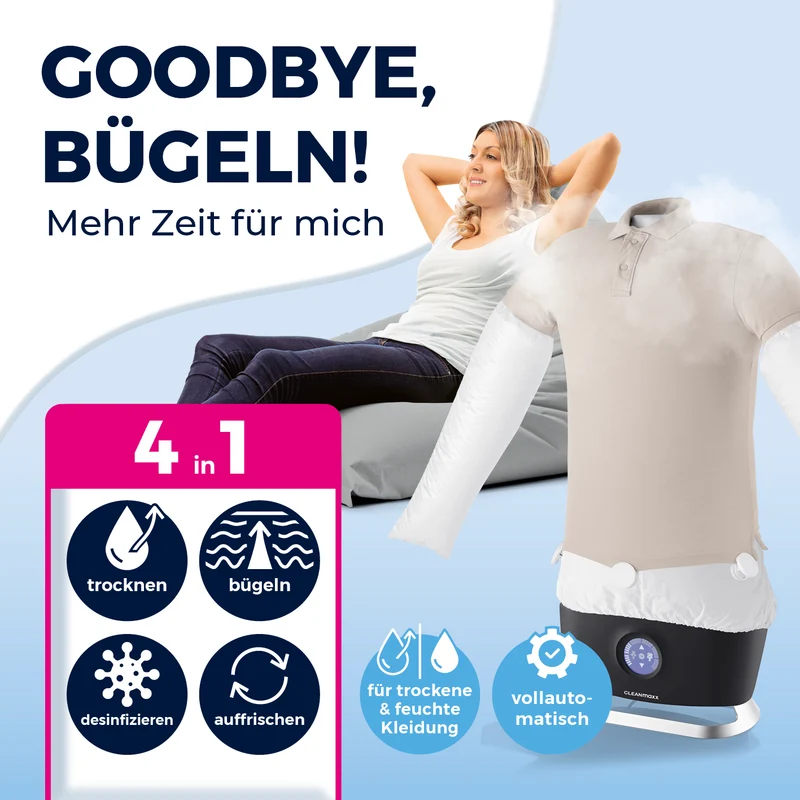 Hemdenbügler PRO STEAM - Schwarz