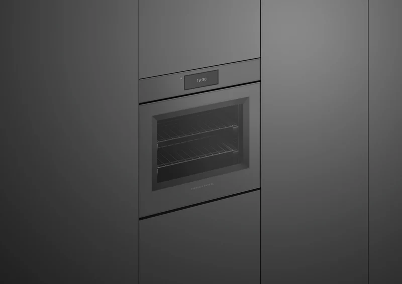Fisher & Paykel 60cm Series 11, Minimal Handless Pyrolytic Oven, Grey Glass