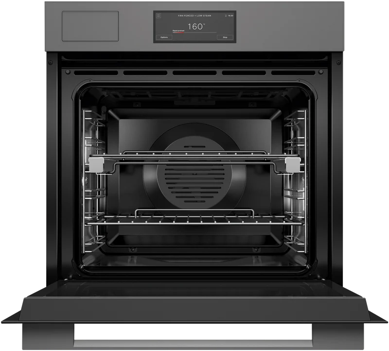 Fisher & Paykel 60cm Series 9, Minimal Combi-Steam Oven, Grey Glass