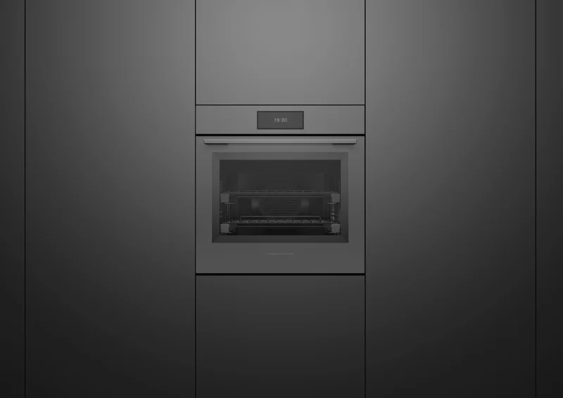 Fisher & Paykel 60cm Series 9, Minimal Pyrolytic Oven, Grey Glass