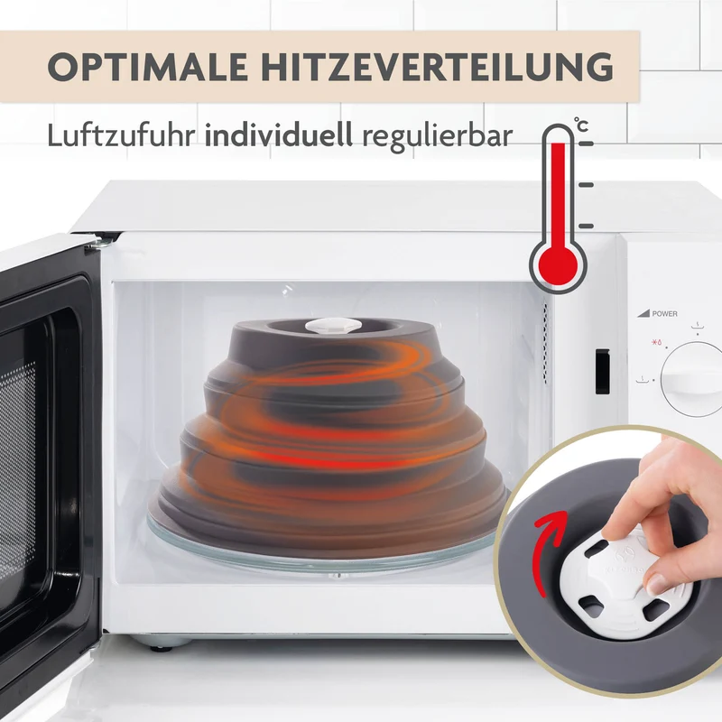 Faltbare Mikrowellenhaube mit Magnet
