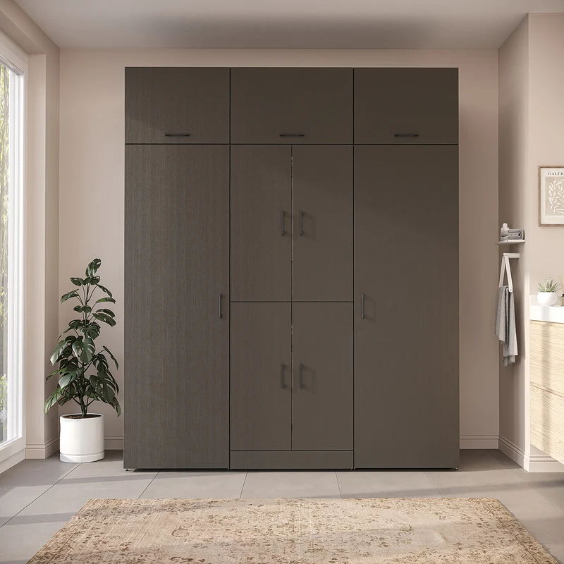 Roomart Waschmaschinenschrank DORA-I, 190 cm breit, für Waschmaschine und Trockner mit 2 Hochschränken, in 5 Farben