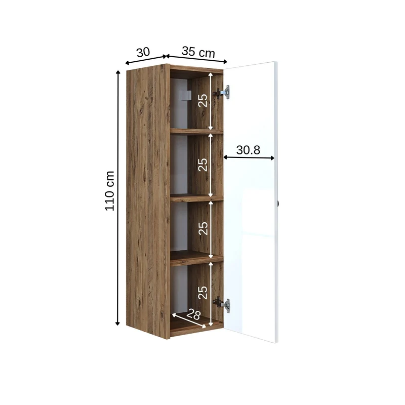 Roomart Badschrank ADA, 110 cm, wandhängend mit Soft-Close-Tür, in 4 Farben