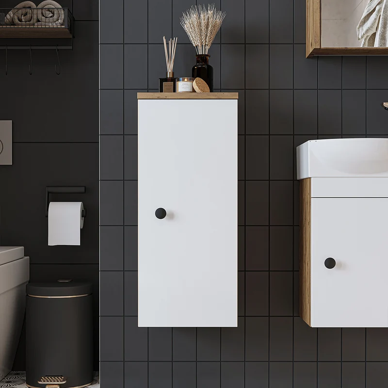 Roomart Badschrank PUNTO, 70 cm, wandhängend mit Soft-Close-Tür, in 4 Farben