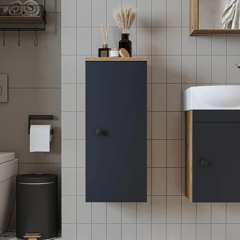 Roomart Badschrank PUNTO, 70 cm, wandhängend mit Soft-Close-Tür, in 4 Farben
