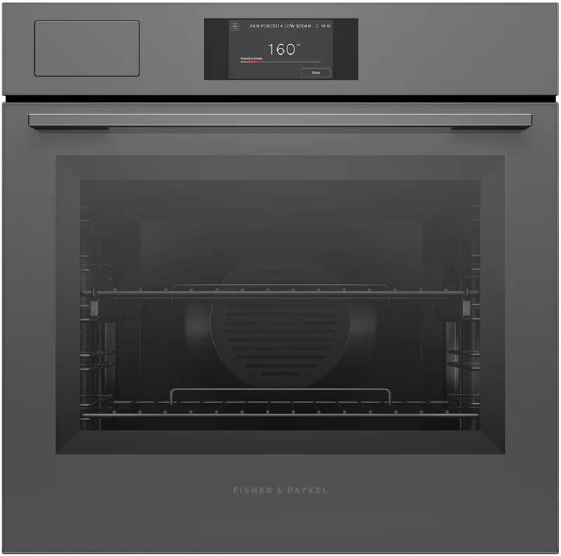 Fisher & Paykel 60cm Series 7, Minimal Combi-Steam Oven, Grey Glass