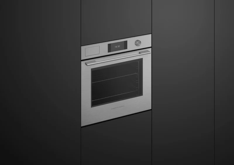 Fisher & Paykel 60cm Series 7, Contemporary Combo-Steam Oven, Brushed Silver Glass