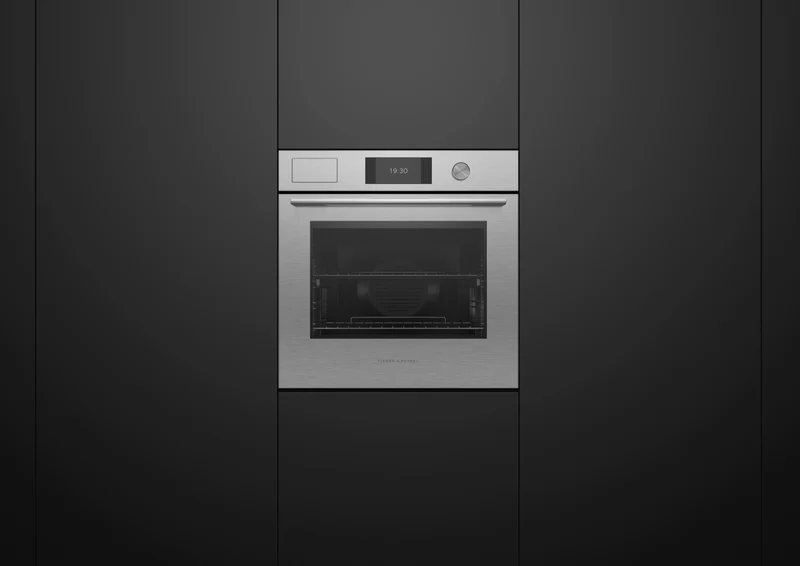 Fisher & Paykel 60cm Series 7, Contemporary Combo-Steam Oven, Brushed Silver Glass