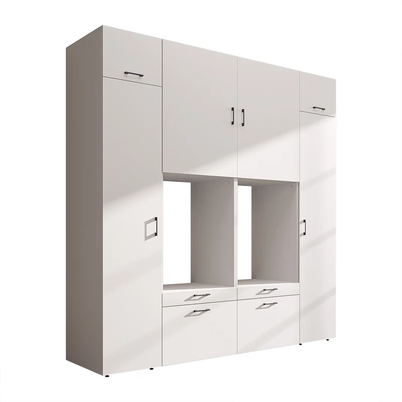 Roomart Schrankwand SERIE 2, 224 cm, für 2 Geräte mit 2 Hochschränken, in 3 Farben