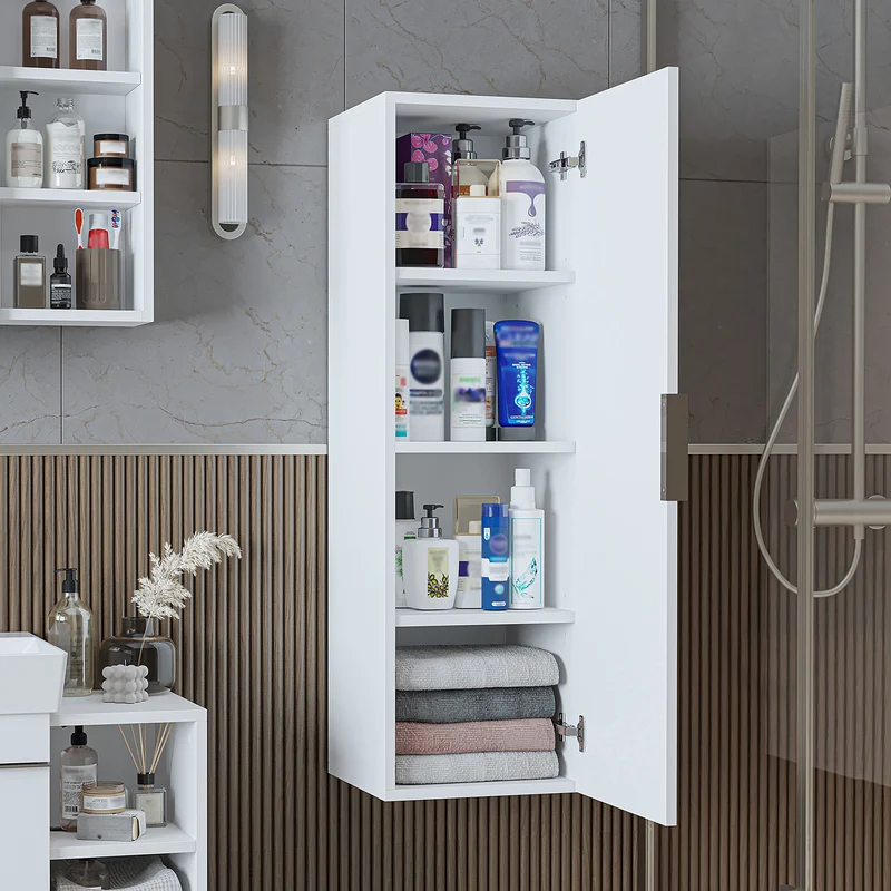 Roomart 4-teiliges Badmöbel-Set LYCIA, 49 cm, Waschtisch, Spiegelschrank und Hochschrank, in 4 Farben