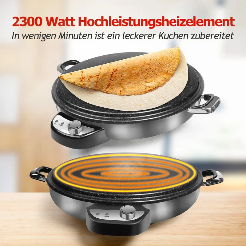 Crêpesmaker Ø50cm 230V 2300 W Fladenbäcker, große Backplatte, Temperaturregler
