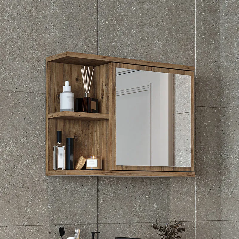 Roomart Spiegelschrank ADA, 60 cm, mit offenem Regal und Soft-Close-Tür, in 4 Farben
