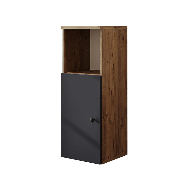 Roomart 4-teiliges Badmöbel-Set LOTUS, 75 cm, mit rundem Aufsatzbecken und Hochschrank, in 3 Farben