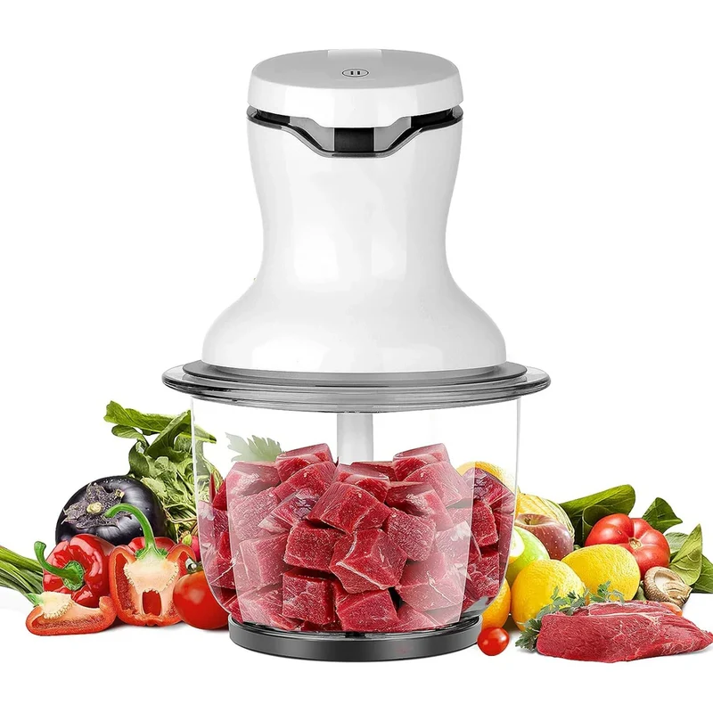 Scheffler Electric Multi Chopper Kitchen Electric with 1.5 L Glass Container, 300 W, 4 Stainless Steel Mes, 2 Speeds, Universal Chopper Food Chopper