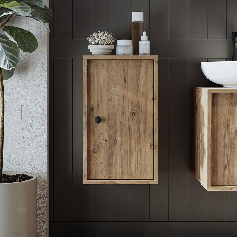 Roomart 4-teiliges Badmöbel-Set GUSTO, 75 cm, mit rundem Becken, in 2 Farben