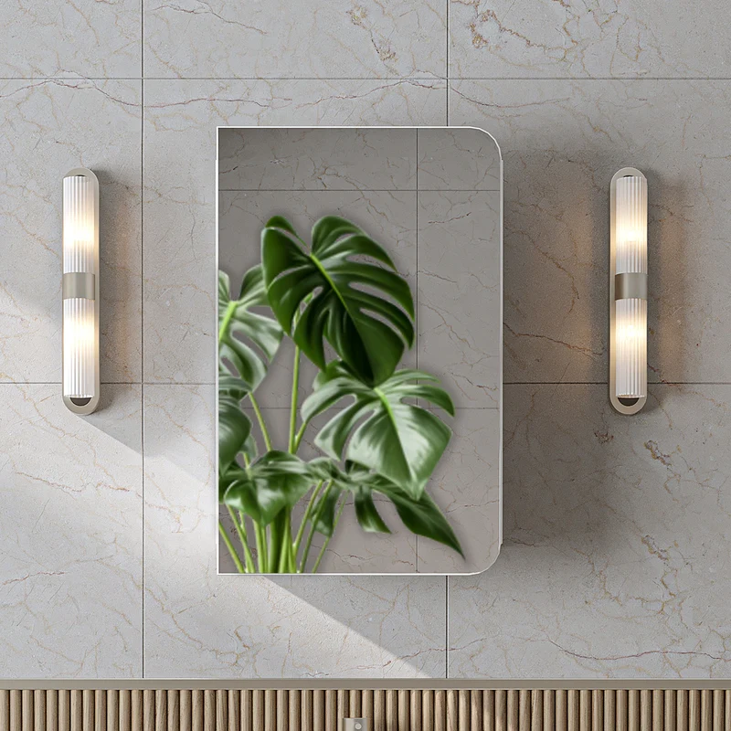 Roomart Bad Spiegelschrank LYCIA, 45 cm, mit Stauraum für Bad und Gäste-WC, in 4 Farben