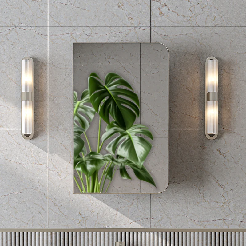 Roomart Bad Spiegelschrank LYCIA, 45 cm, mit Stauraum für Bad und Gäste-WC, in 4 Farben