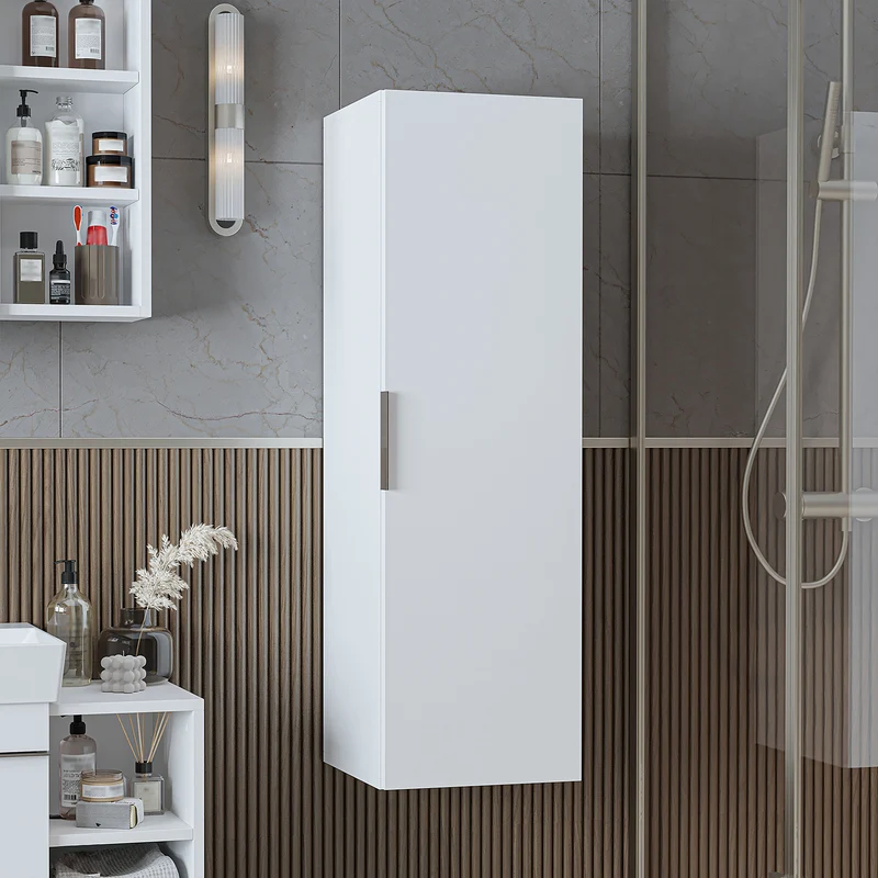 Roomart Badmöbel-Set LYCIA 60 cm, 4-teilig mit Spiegelschrank und Hochschrank, in 4 Farben