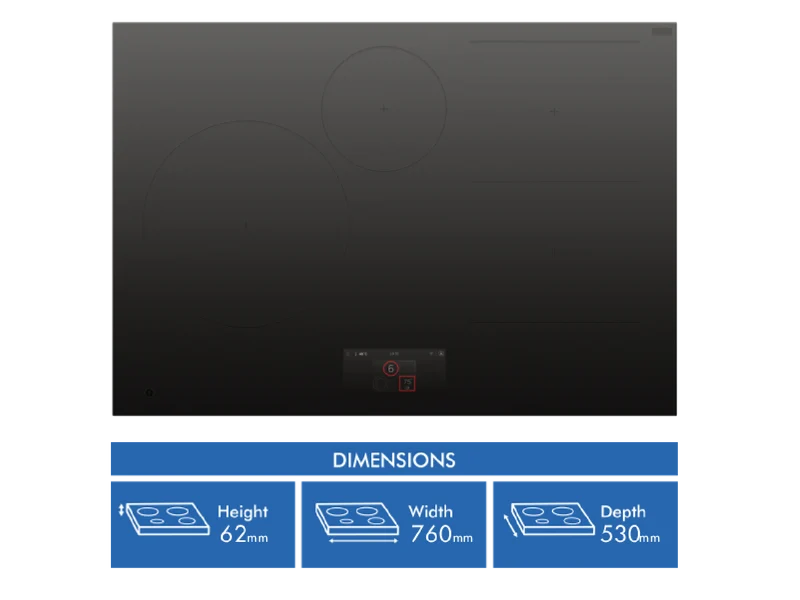 Fisher & Paykel 76cm Series 9 4 Zone Induction Cooktop, with SmartZone
