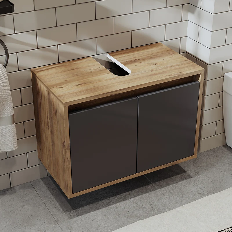 Roomart Badezimmer Unterschrank, 65 cm, ohne Waschbecken, 45 cm hoch, in 4 Farben