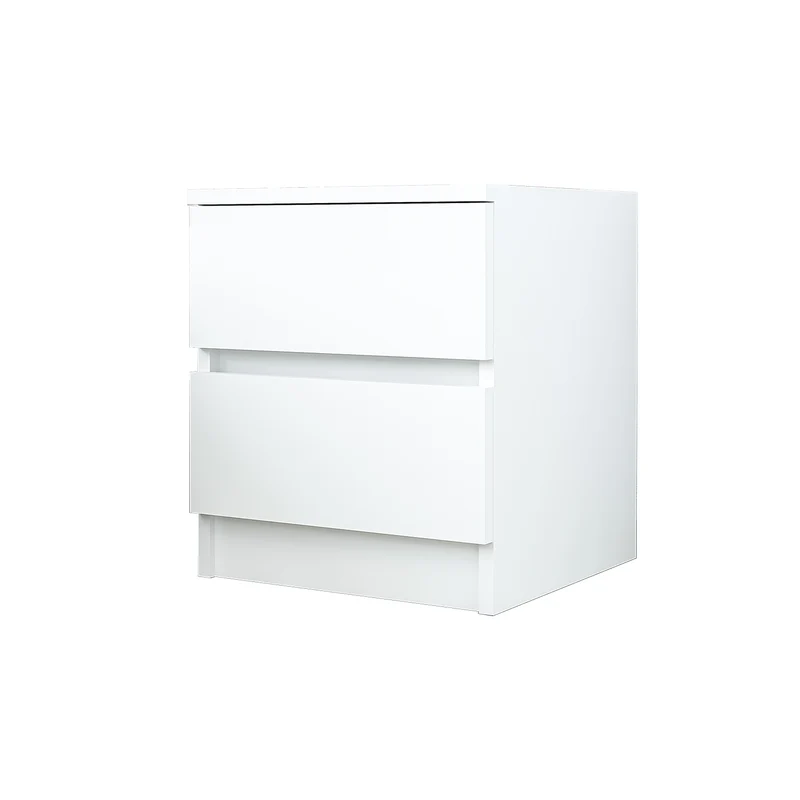 Roomart Nachttisch - Nachtkästchen KOMO, 40 cm, mit 2 Schubladen, in Weiß