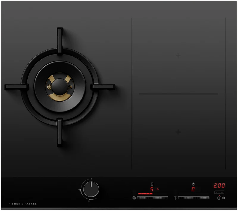 Fisher & Paykel 60cm Series 9 1 Burner + 2 Zone Hybrid Cooktop, 2 SmartZones, LPG
