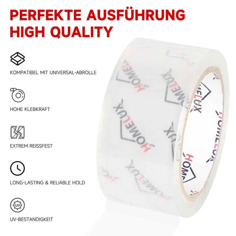Packband Handabroller inkl. 2 Rollen Klebeband Transparent Klebebandabroller
