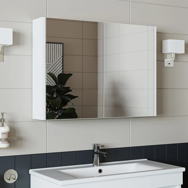 Roomart 4-teiliges Badmöbel-Set ATRIA, 100 cm, mit Spiegelschrank und Hochschrank, in 4 Farben