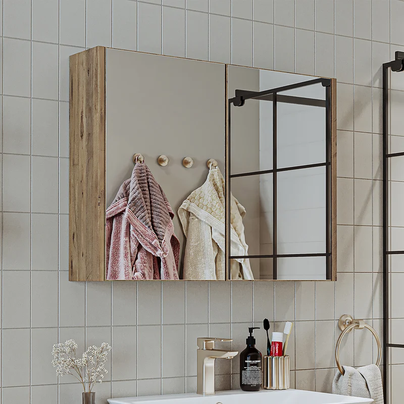 Roomart 4-teiliges Badmöbel-Set ATRIA, 85 cm, mit Spiegelschrank und Hochschrank, in 4 Farben