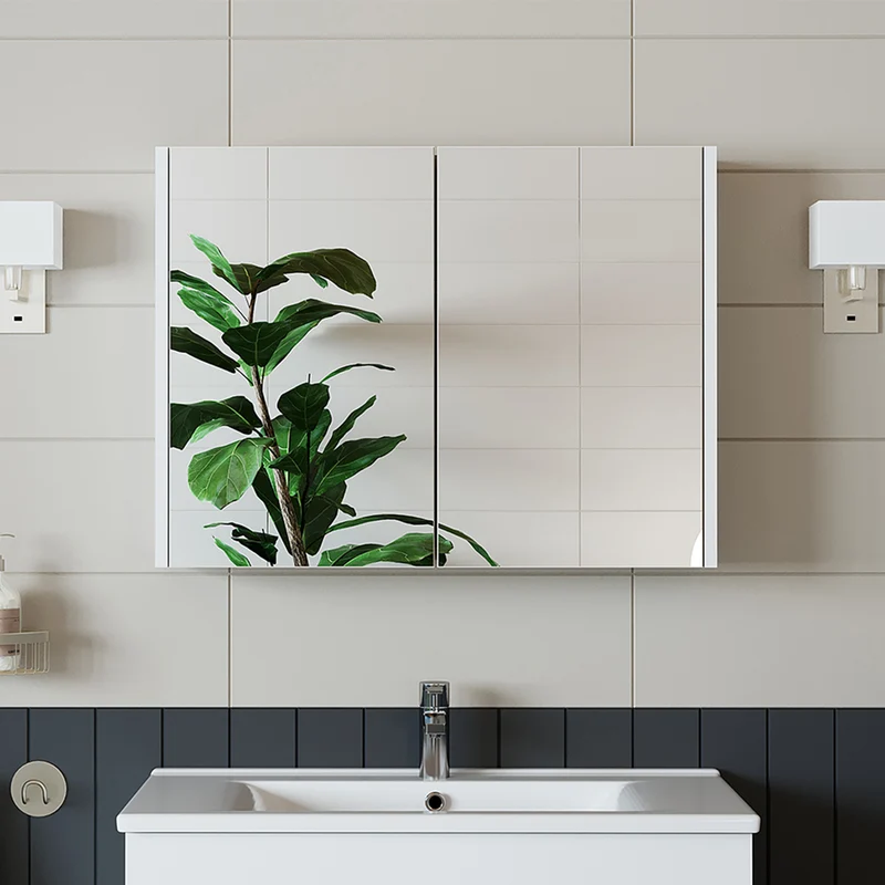 Roomart 4-teiliges Badmöbel-Set ATRIA, 85 cm, mit Spiegelschrank und Hochschrank, in 4 Farben