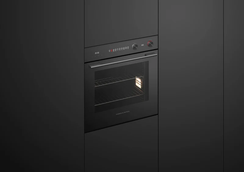 Fisher & Paykel 60cm Series 7, Contemporary Pyrolytic Oven, 9 Function, Black Glass
