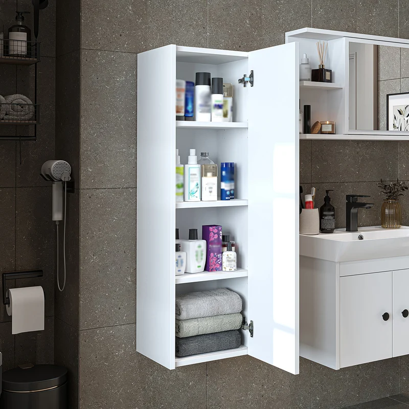 Roomart 4-teiliges Badmöbel-Set ADA, 60 cm, mit Waschbecken und Hochschrank, in 5 Farben