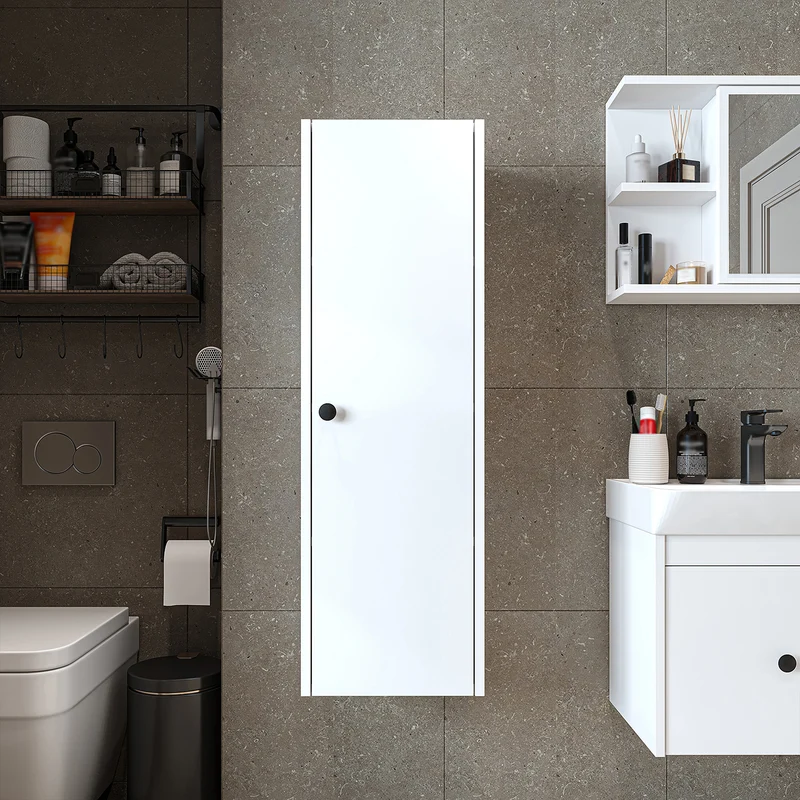 Roomart 4-teiliges Badmöbel-Set ADA, 60 cm, mit Waschbecken und Hochschrank, in 5 Farben