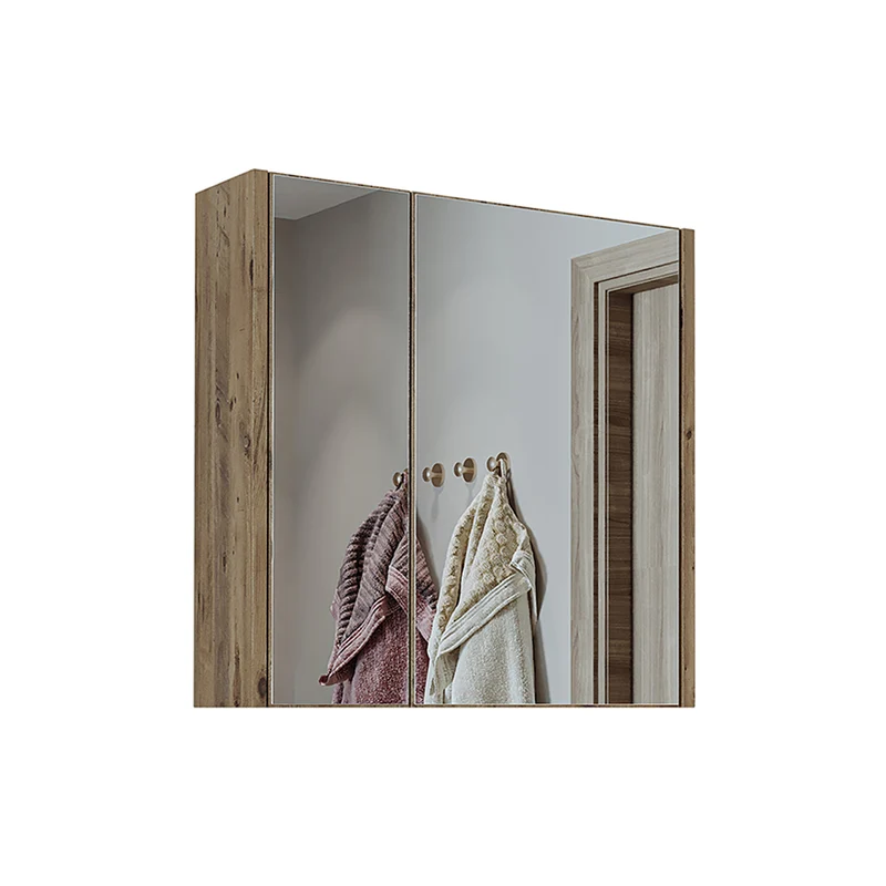 Roomart 3-teiliges Badmöbel-Set MELONA-S2, 65 cm, ohne Becken, mit Spiegel- und Hochschrank, in 4 Farben