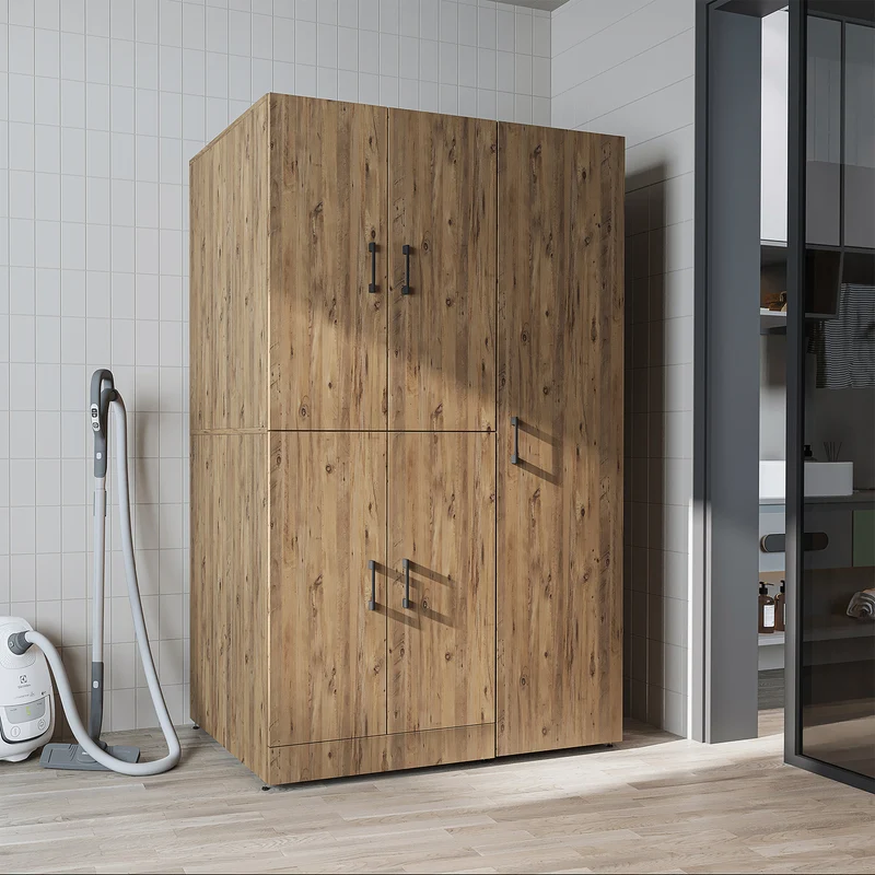 Roomart Waschmaschinenschrank DORA-II, 115 cm, für Waschmaschine und Trockner, in 5 Farben